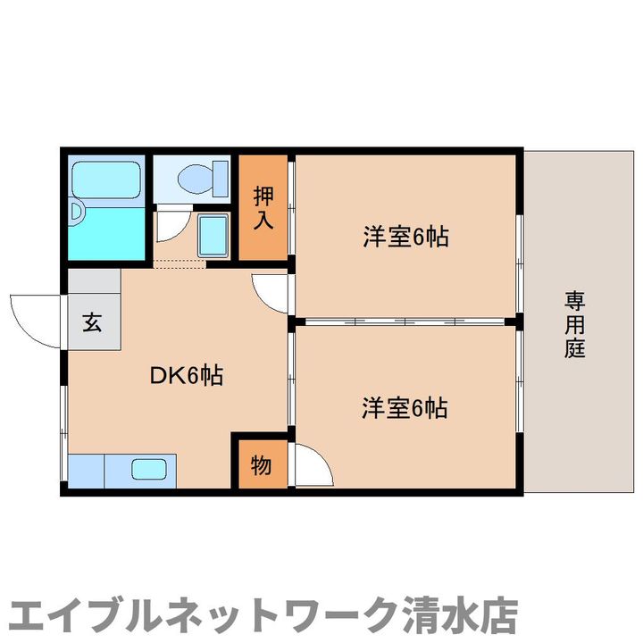 静岡県静岡市清水区追分2丁目(アパート)の賃貸物件の間取り