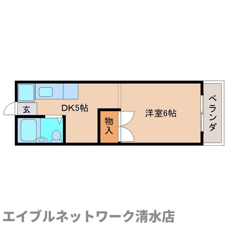 静岡県静岡市清水区殿沢2丁目(マンション)の賃貸物件の間取り