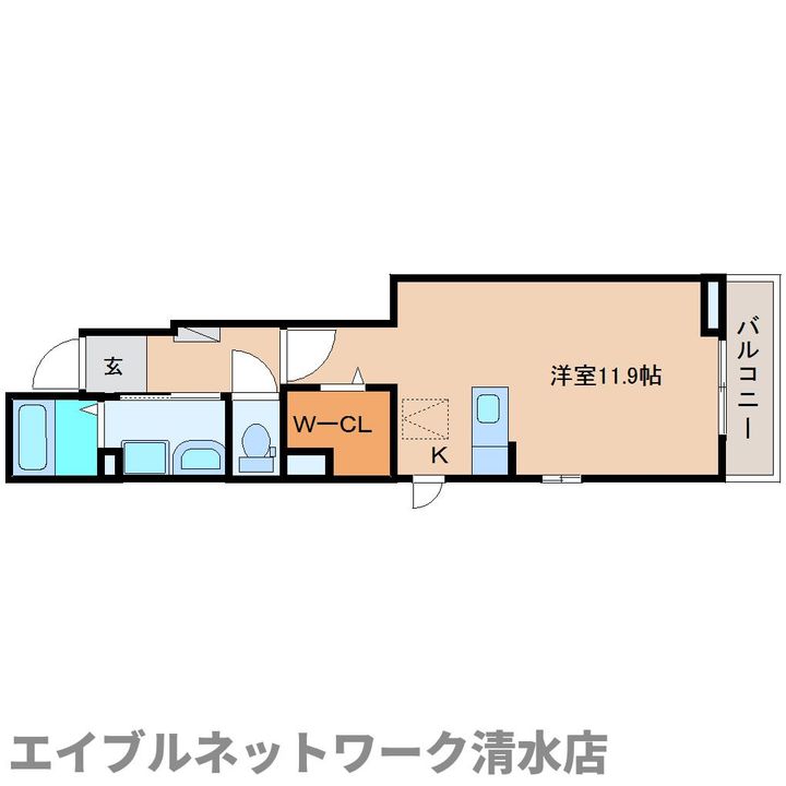 静岡県静岡市清水区横砂東町(アパート)の賃貸物件の間取り