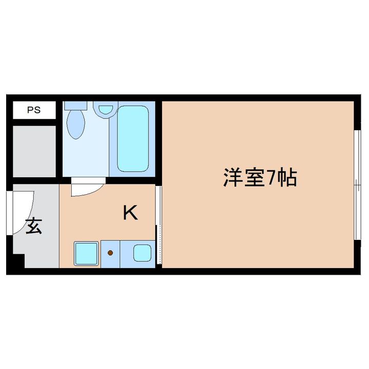 奈良県奈良市帝塚山6丁目(マンション)の賃貸物件の間取り