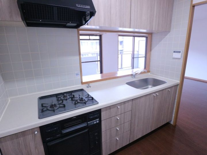 奈良県奈良市富雄北1丁目(マンション)の賃貸物件のキッチン