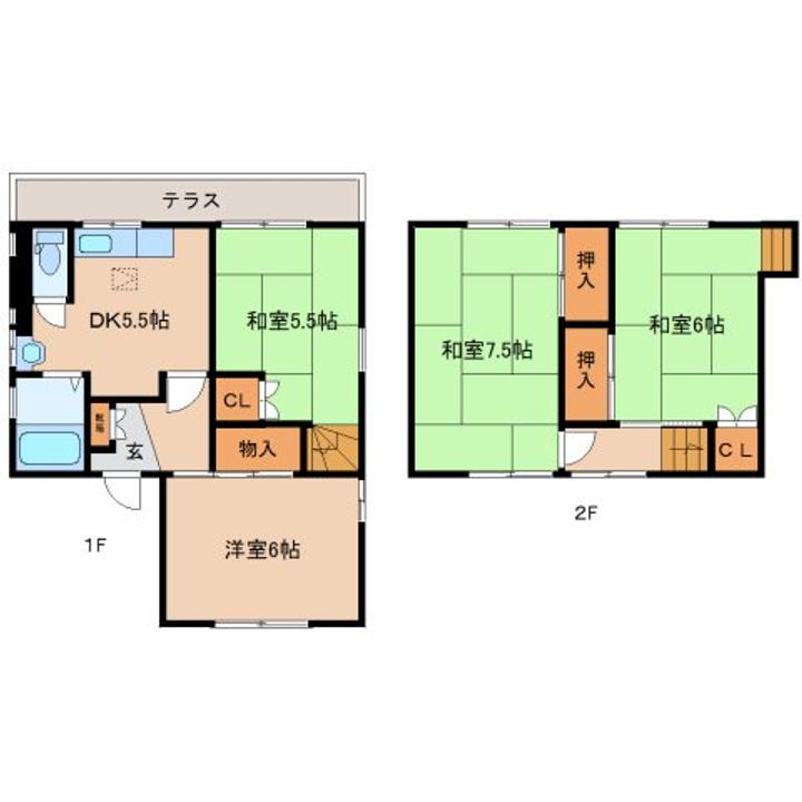 奈良県大和郡山市小林町(一戸建)の賃貸物件の間取り