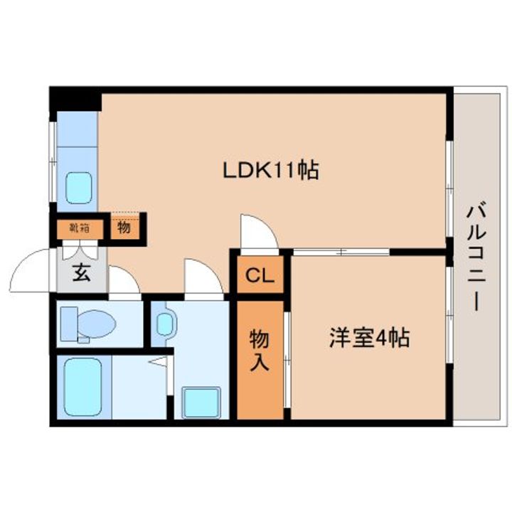 奈良県北葛城郡王寺町舟戸1丁目(マンション)の賃貸物件の間取り