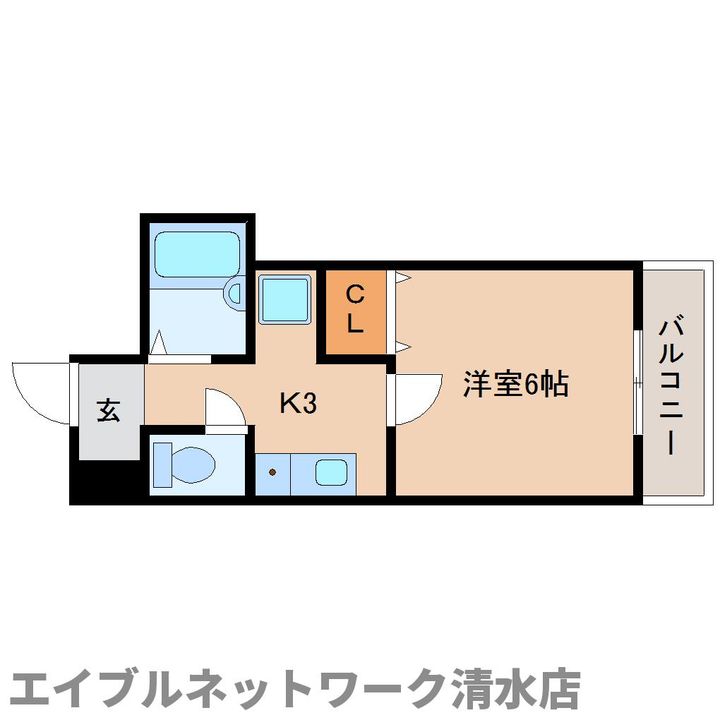 静岡県静岡市清水区折戸(マンション)の賃貸物件の間取り
