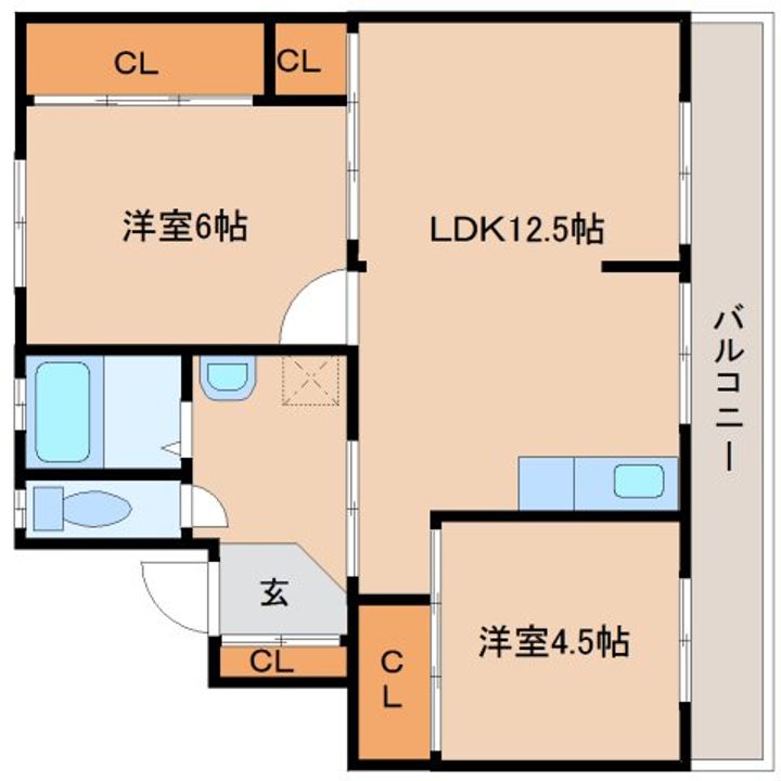 奈良県御所市大字多田(マンション)の賃貸物件2-507の間取り