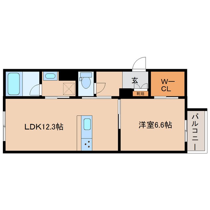 奈良県橿原市見瀬町(マンション)の賃貸物件の間取り