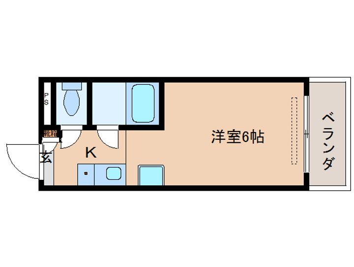 奈良県奈良市法蓮町(マンション)の賃貸物件の間取り