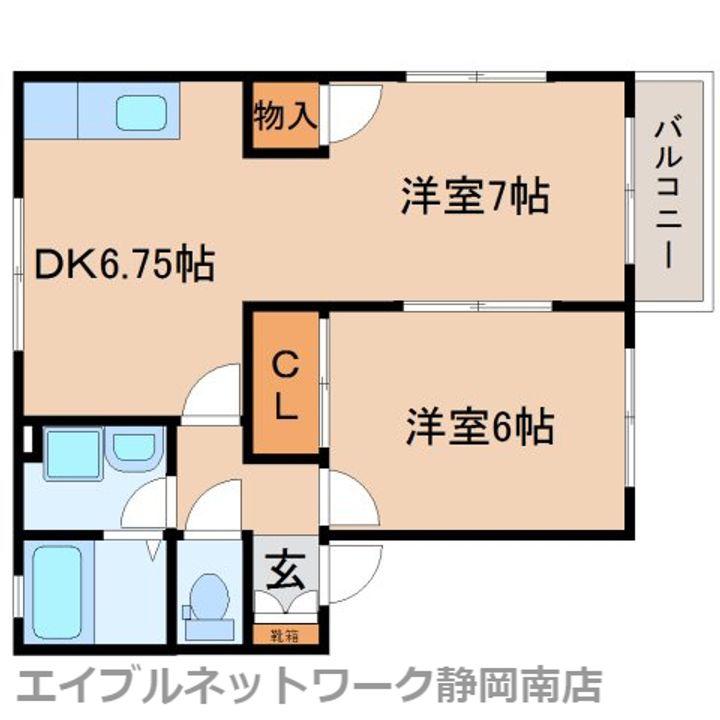プレラヴィル中原 B棟の間取り