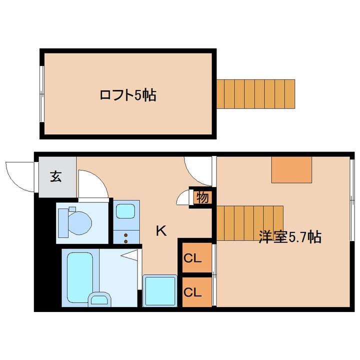 奈良県奈良市恋の窪東町(マンション)の賃貸物件の間取り