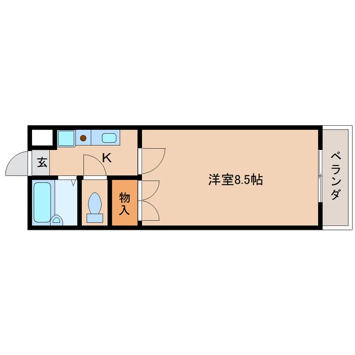 奈良県橿原市曽我町(アパート)の賃貸物件302の間取り