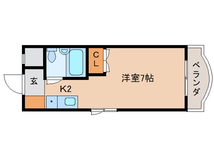 奈良県奈良市西大寺芝町1丁目(マンション)の賃貸物件の間取り