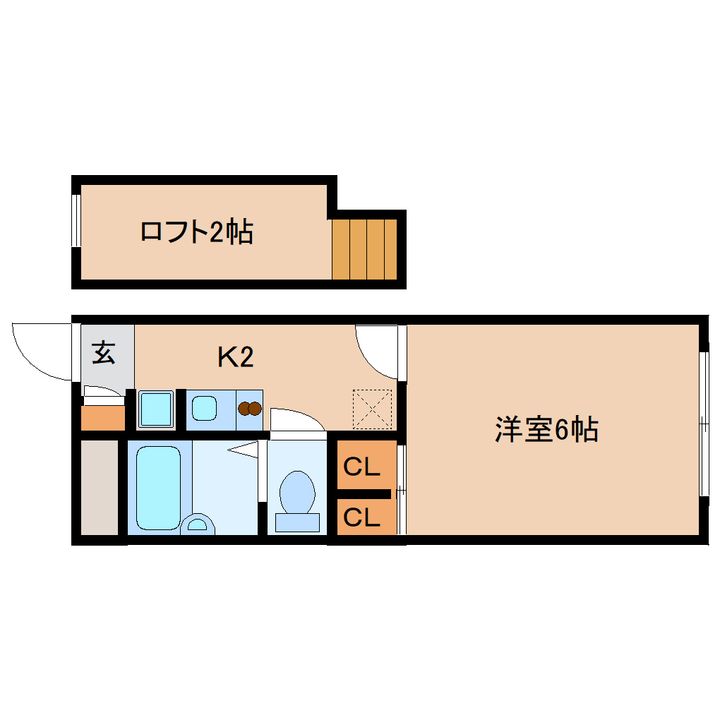 奈良県奈良市西大寺国見町3丁目(マンション)の賃貸物件の間取り