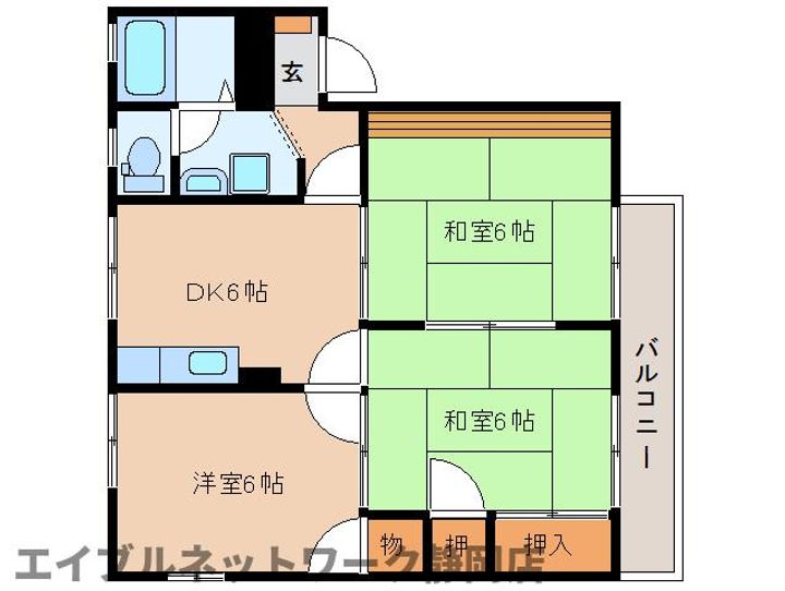静岡県静岡市葵区安東3丁目(アパート)の賃貸物件の間取り