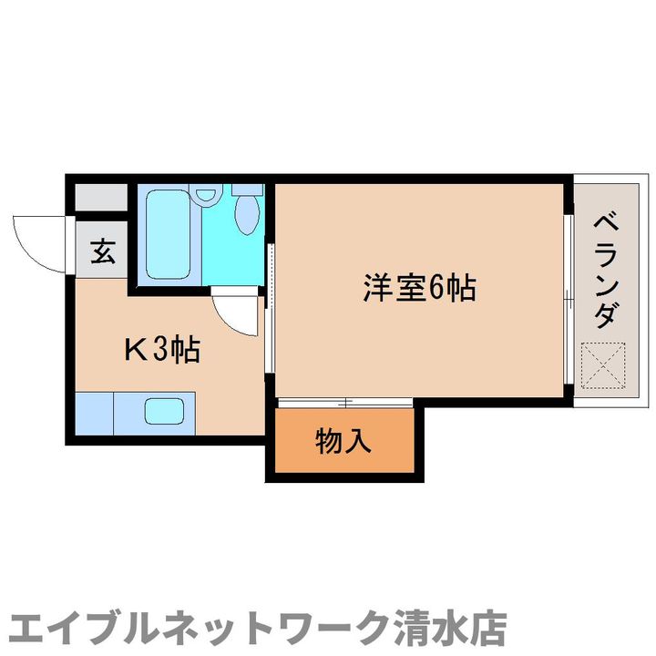 静岡県静岡市清水区追分1丁目(マンション)の賃貸物件の間取り