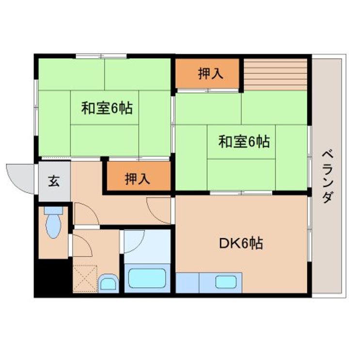奈良県橿原市醍醐町(マンション)の賃貸物件306の間取り