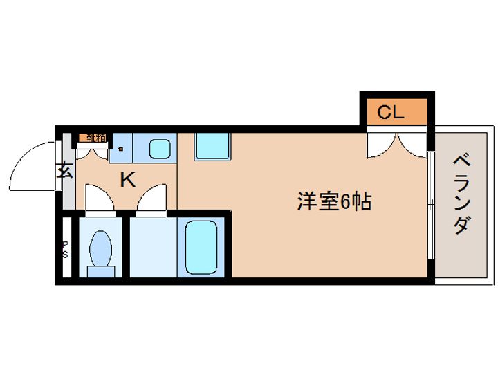 奈良県奈良市法蓮町(マンション)の賃貸物件の間取り
