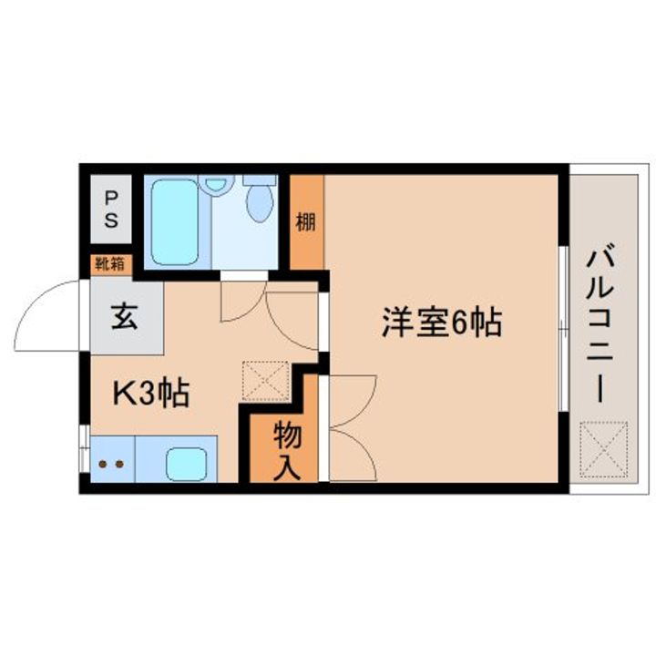 奈良県橿原市中曽司町(マンション)の賃貸物件305の間取り