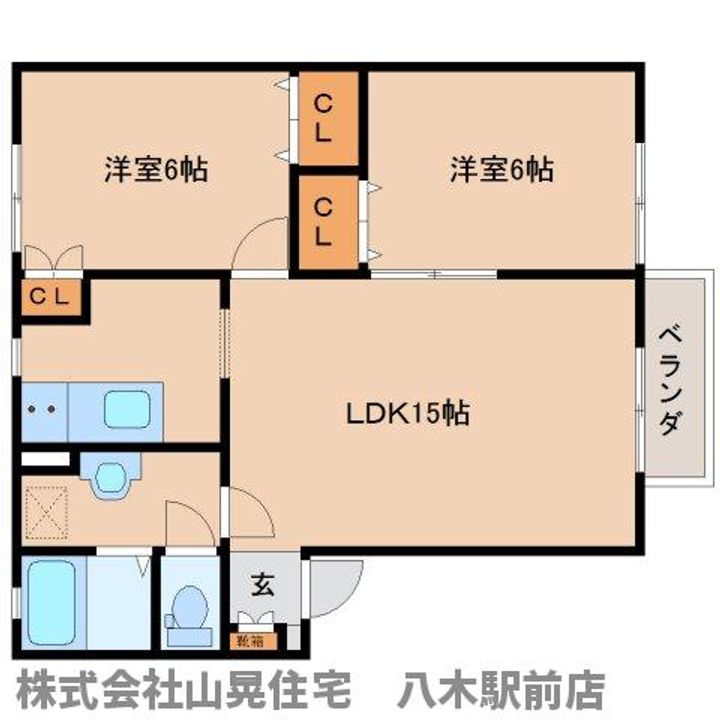 奈良県磯城郡田原本町(アパート)の賃貸物件201の間取り
