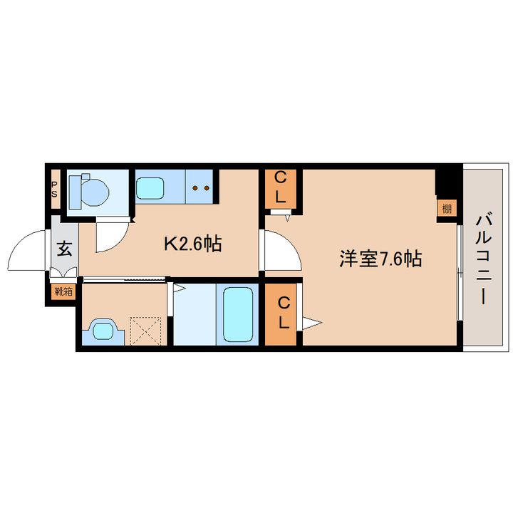 奈良県奈良市大森西町(アパート)の賃貸物件の間取り