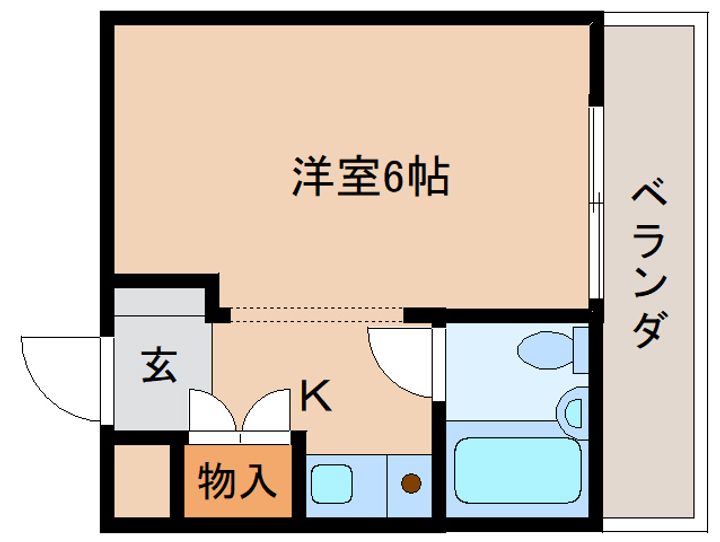 奈良県天理市丹波市町(マンション)の賃貸物件の間取り