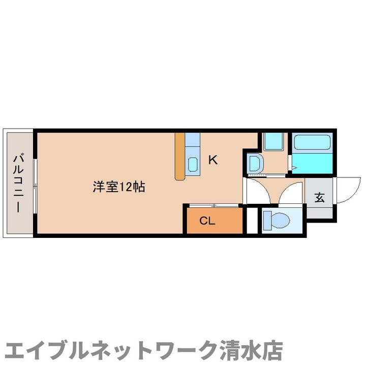 静岡県静岡市清水区折戸4丁目(マンション)の賃貸物件の間取り