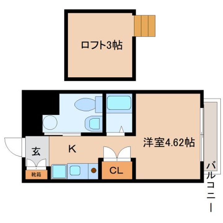 奈良県奈良市帝塚山6丁目(マンション)の賃貸物件の間取り