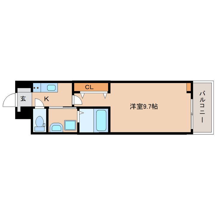 奈良県橿原市四条町(アパート)の賃貸物件の間取り