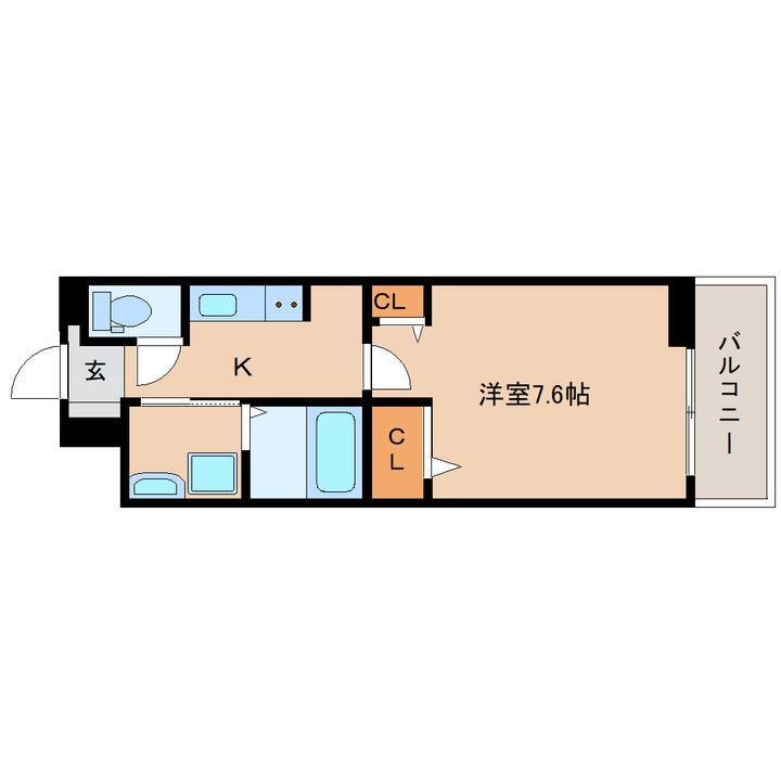 奈良県橿原市四条町(アパート)の賃貸物件の間取り