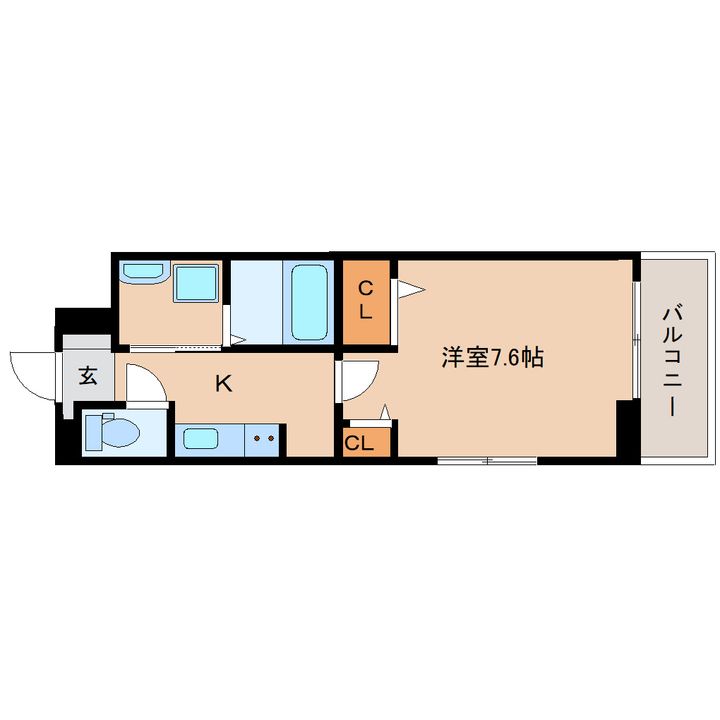 奈良県橿原市四条町(アパート)の賃貸物件の間取り