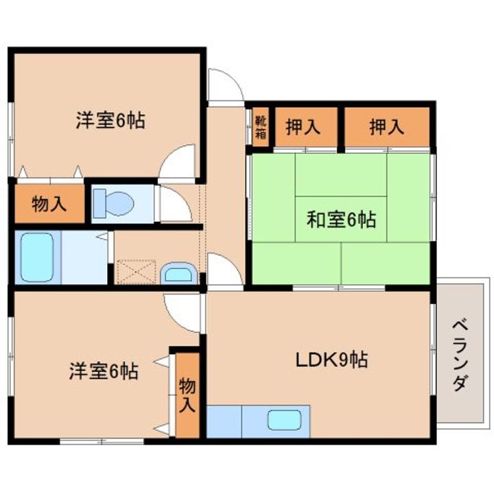 奈良県奈良市法華寺町(アパート)の賃貸物件の間取り