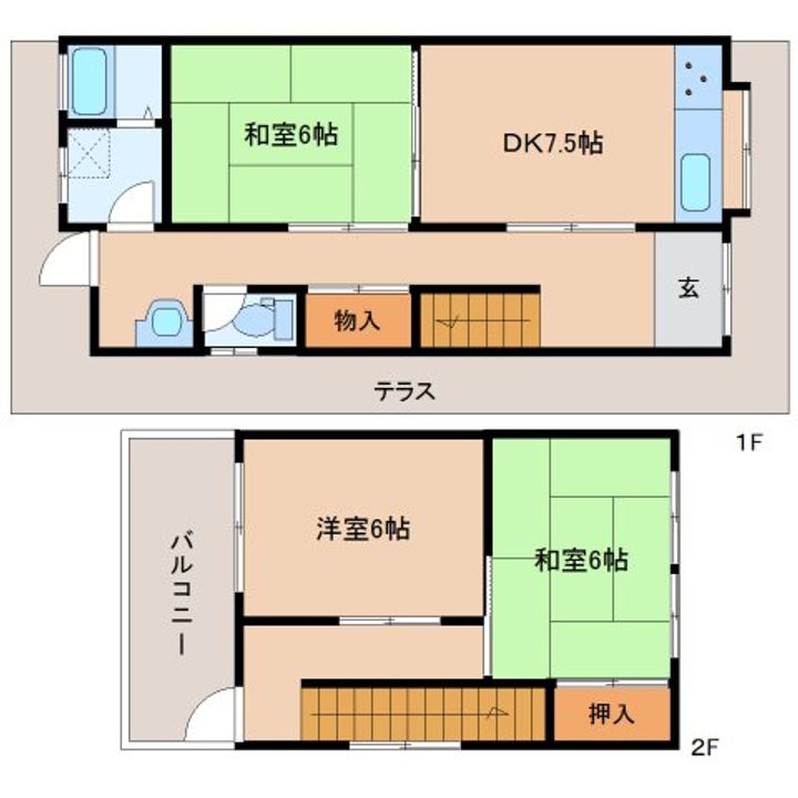 奈良県奈良市川上町(一戸建)の賃貸物件1の間取り