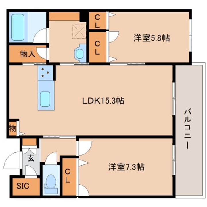 レジデンス三条宮前の間取り