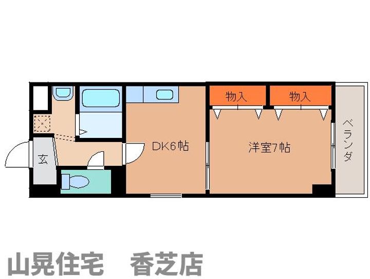 奈良県香芝市瓦口(マンション)の賃貸物件305の間取り