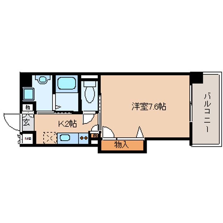 奈良県生駒市元町1丁目(マンション)の賃貸物件603の間取り
