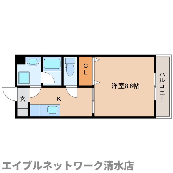 静岡県静岡市清水区宮加三(マンション)の賃貸物件の間取り