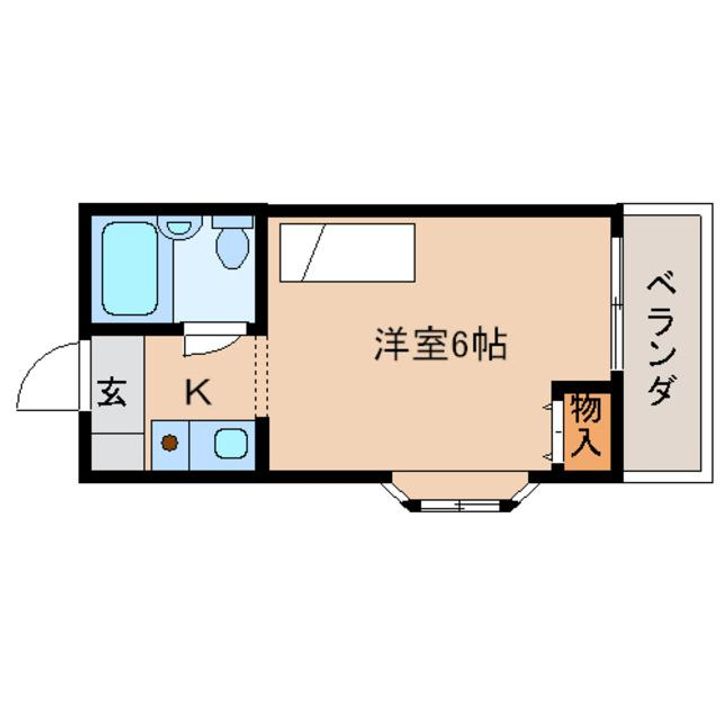 奈良県生駒市小明町(アパート)の賃貸物件の間取り