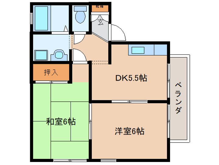 奈良県香芝市関屋(アパート)の賃貸物件の間取り