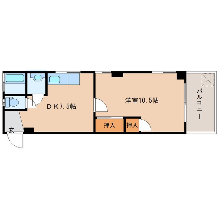 奈良県奈良市林小路町(マンション)の賃貸物件303の間取り