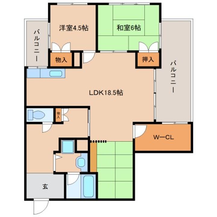 メゾンプリメール60Dの間取り