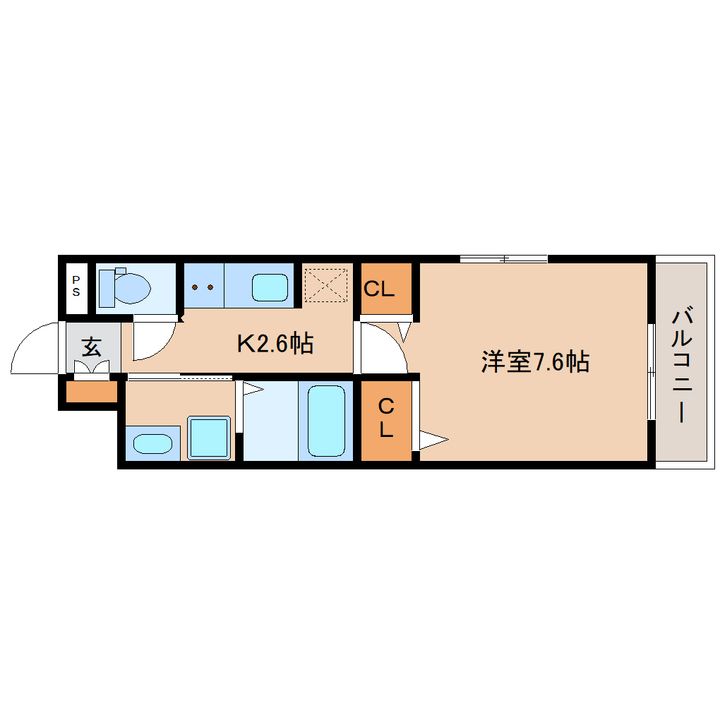 奈良県奈良市学園大和町3丁目(アパート)の賃貸物件の間取り