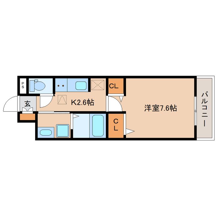 奈良県奈良市学園大和町3丁目(アパート)の賃貸物件の間取り
