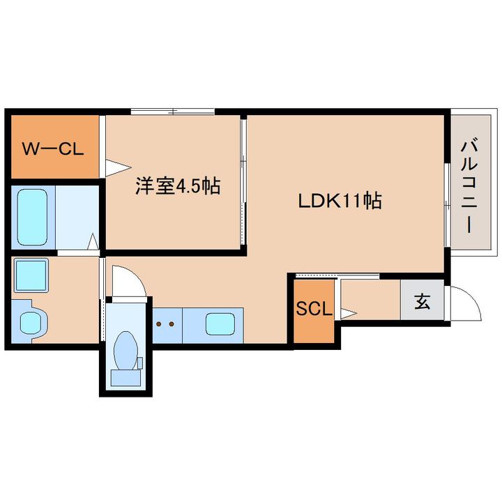 ソレイユビセレクト法蓮町Ⅱの間取り