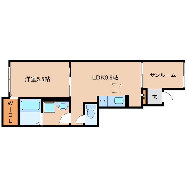 奈良県奈良市東九条町(アパート)の賃貸物件の間取り