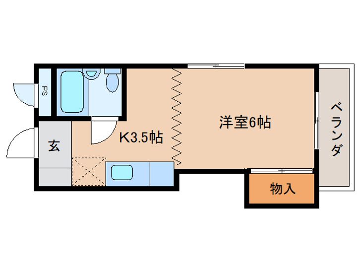 奈良県橿原市醍醐町(マンション)の賃貸物件412の間取り