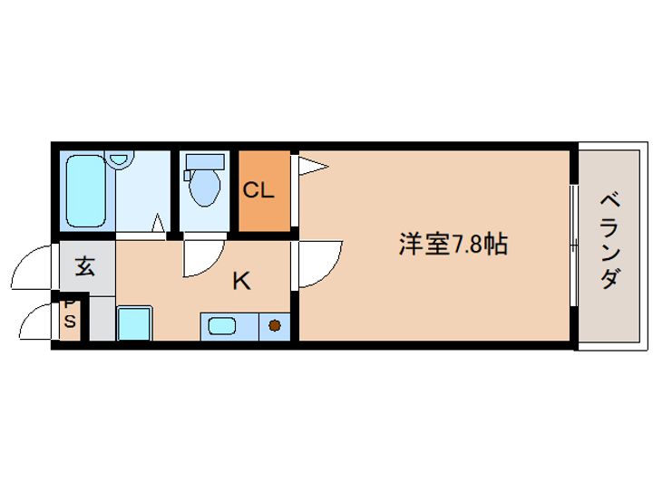 奈良県奈良市芝辻町4丁目(マンション)の賃貸物件206の間取り