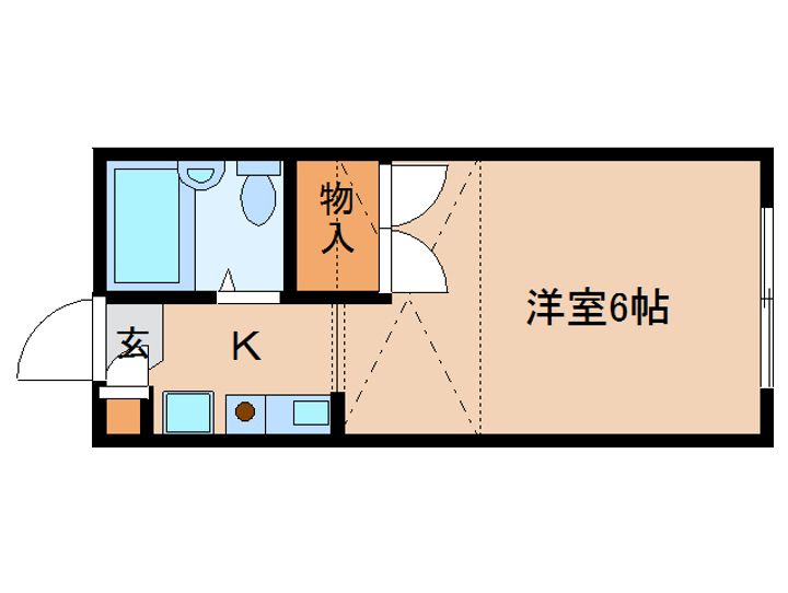 奈良県橿原市城殿町(アパート)の賃貸物件104の間取り