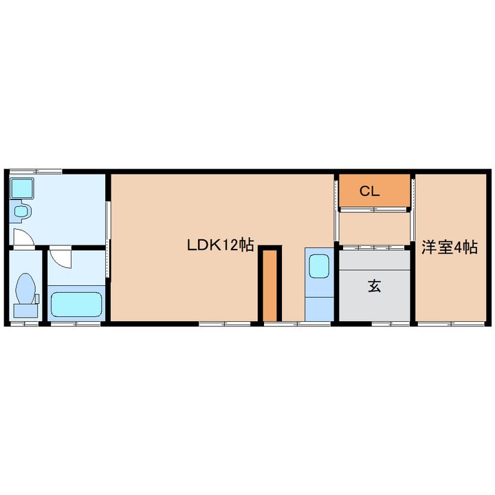 奈良県奈良市西包永町(テラスハウス)の賃貸物件の間取り