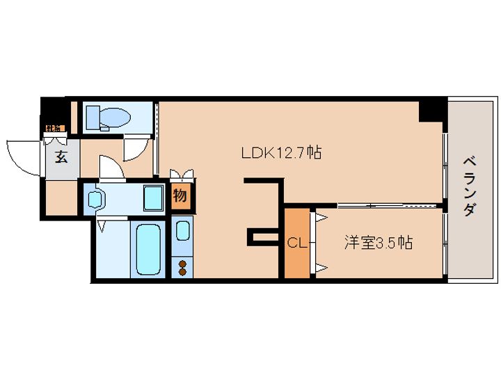 奈良県奈良市高天町(マンション)の賃貸物件の間取り