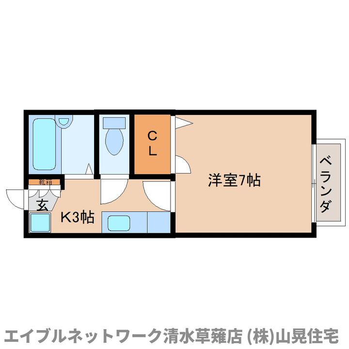 静岡県静岡市駿河区国吉田3丁目(アパート)の賃貸物件206の間取り
