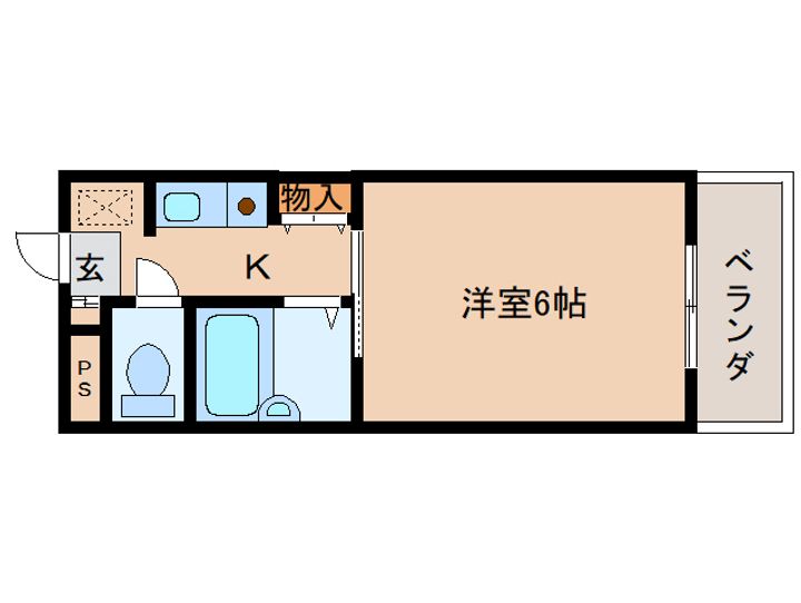 奈良県奈良市法蓮町(マンション)の賃貸物件322の間取り